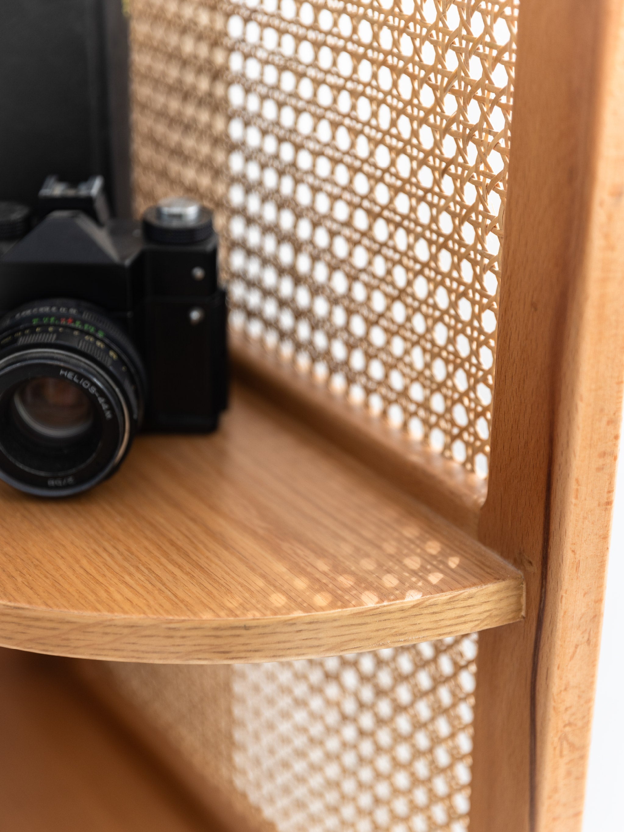 Rattan Corner Shelf