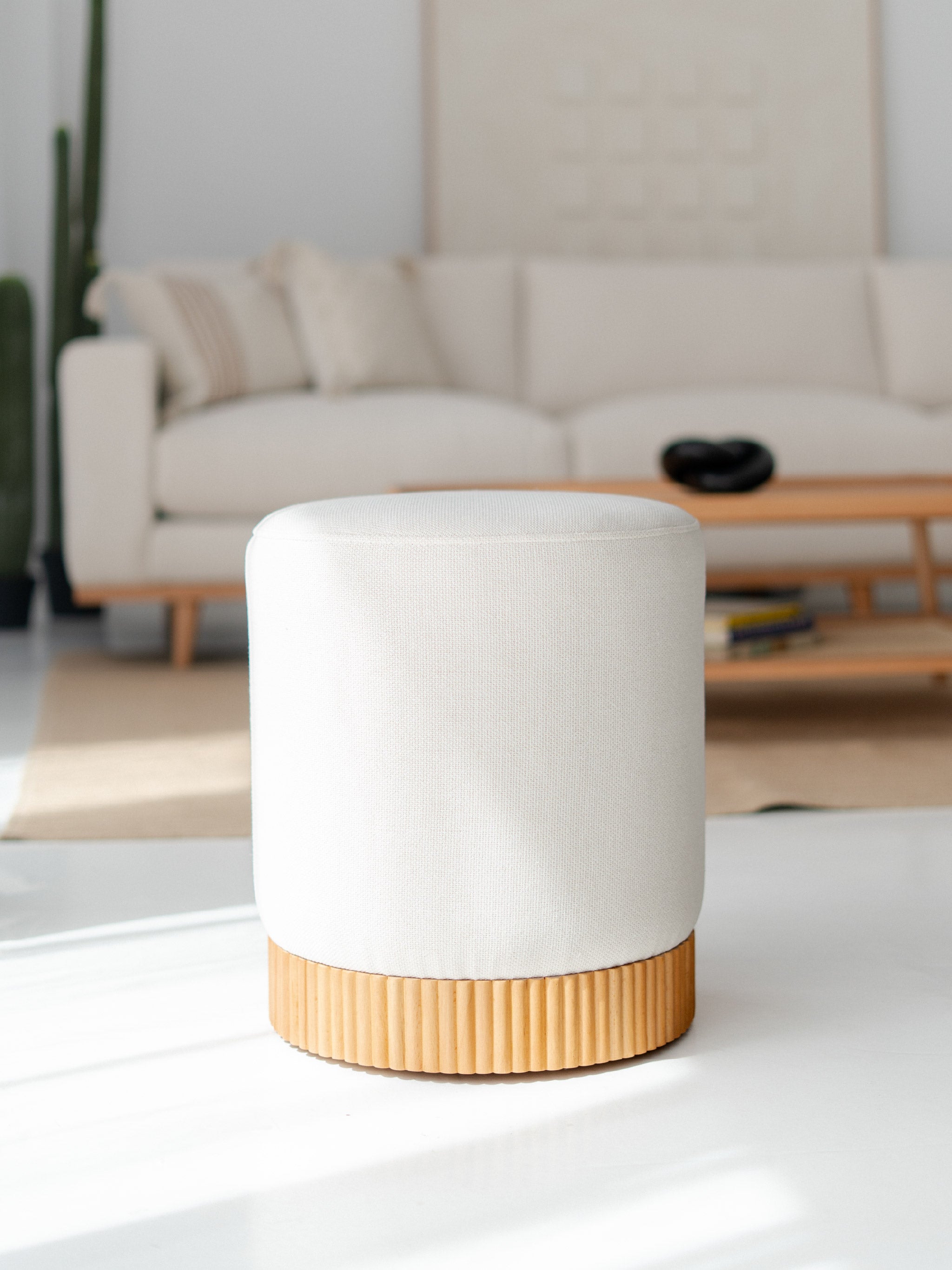 Fluted Pouf