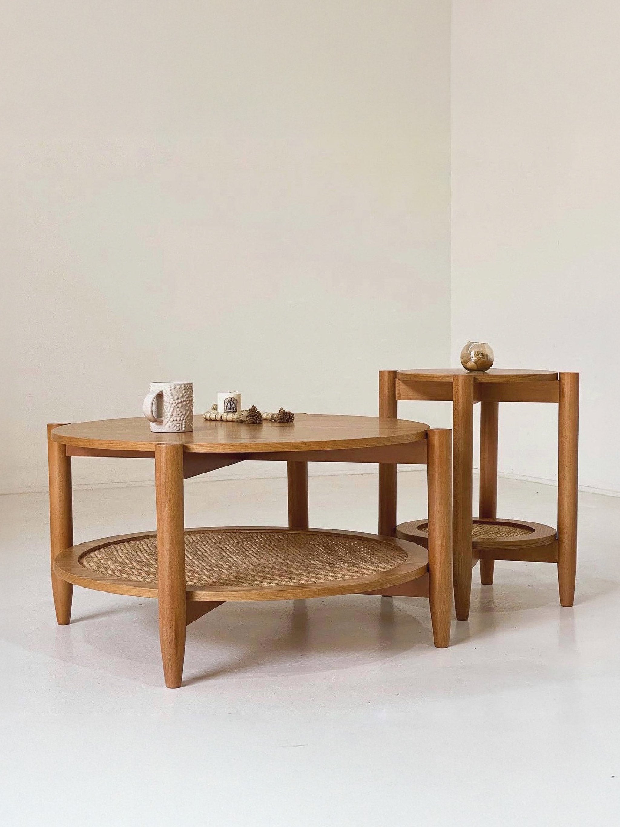 Rattan Round Coffee Table