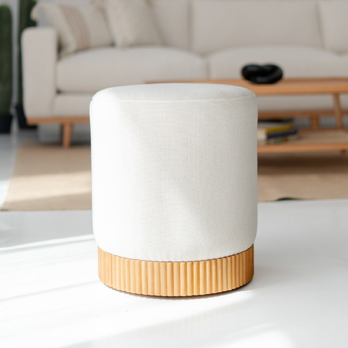 Fluted Pouf