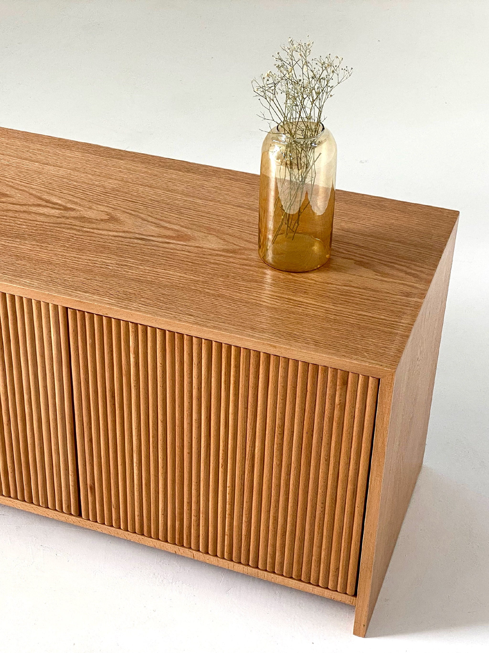 Fluted TV Unit