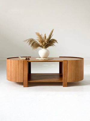 Fluted Door Coffee Table
