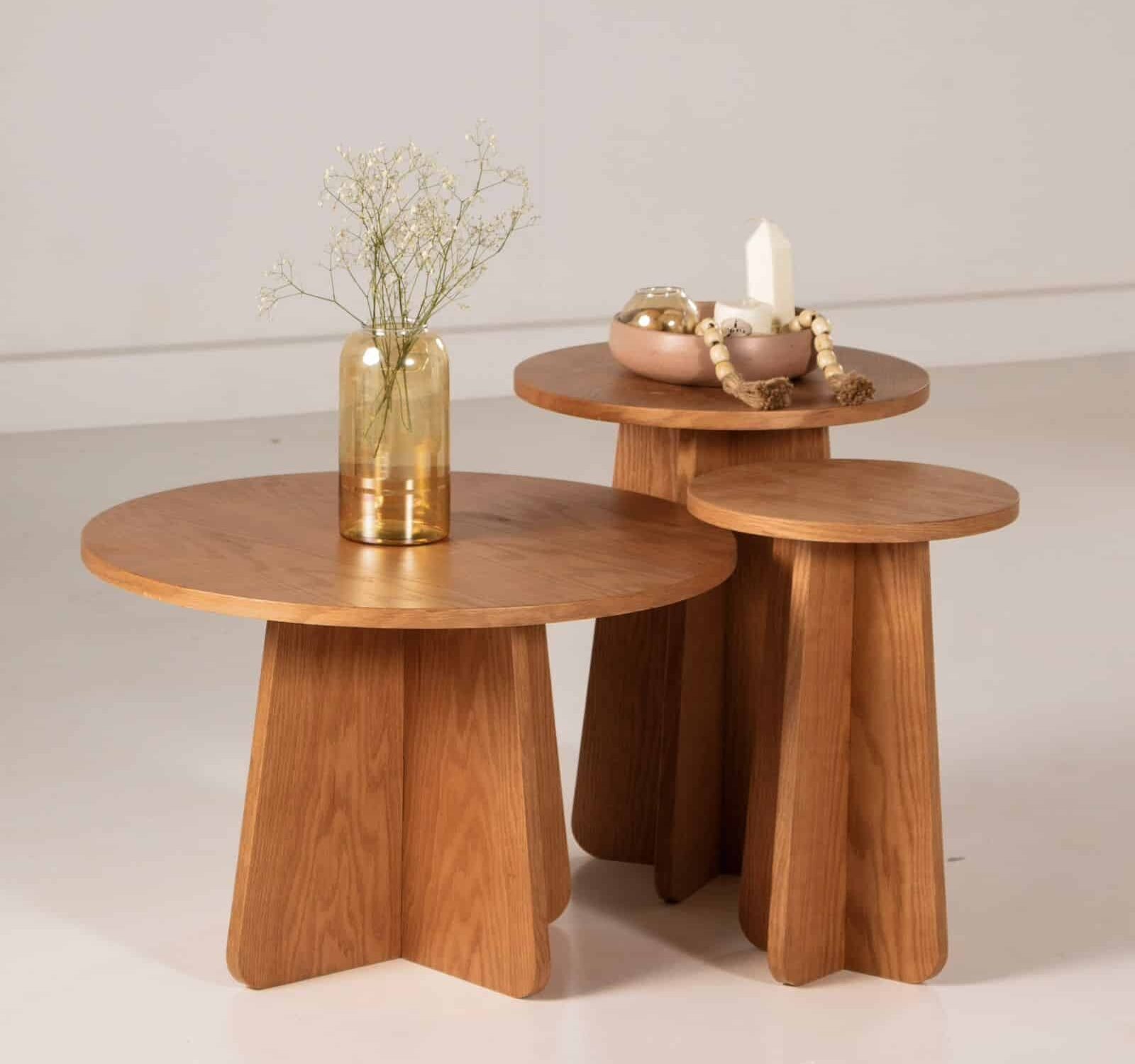 Oak Round Coffee Tables