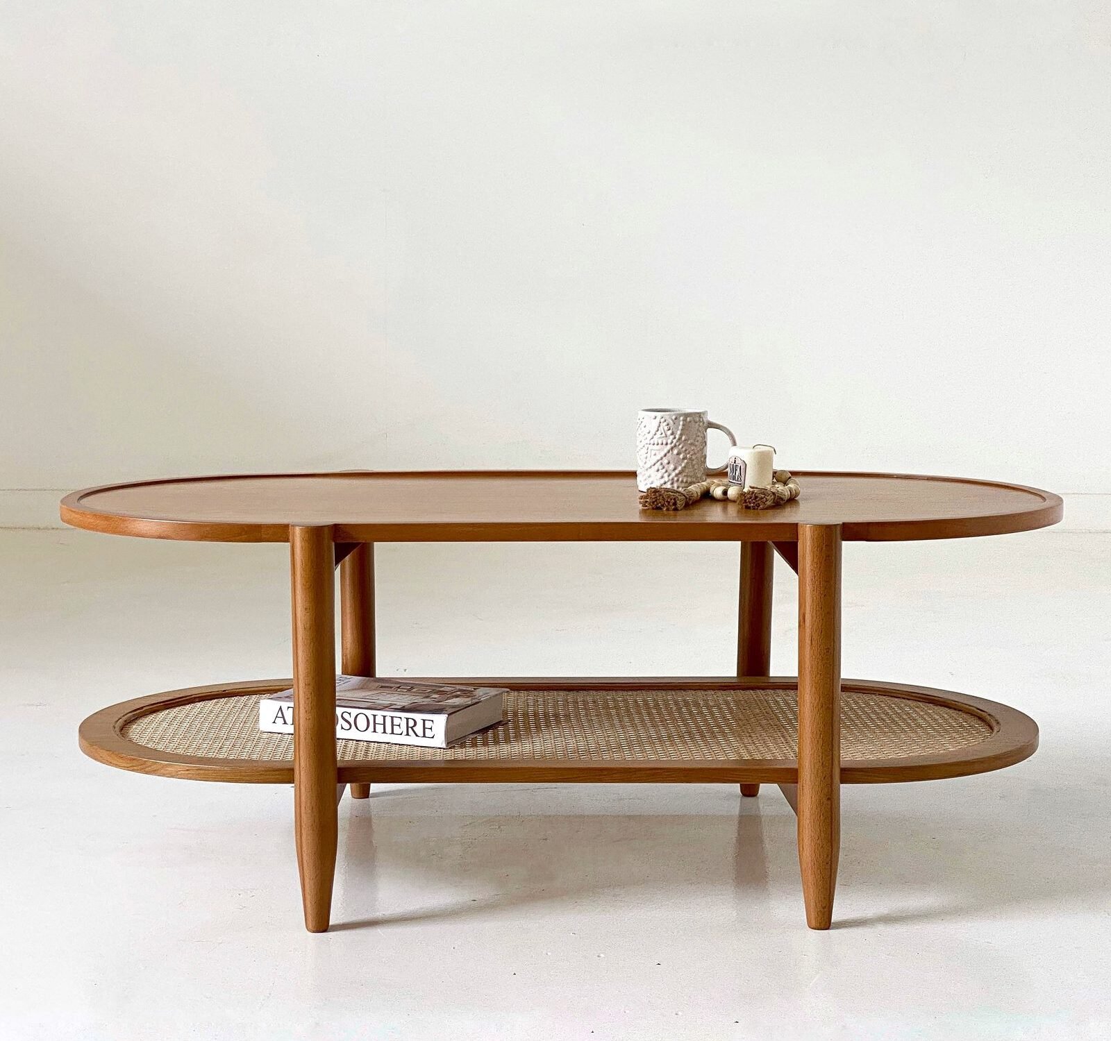 Rattan Oval Coffee Table
