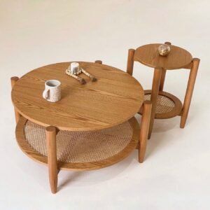 Rattan Round Coffee Side Table2