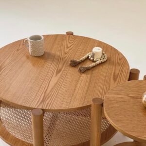 Rattan Round Coffee Side Table4