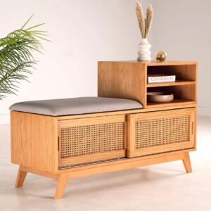 Rattan Shoe Storage Bench2