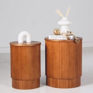 fluted side tables