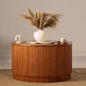 Fluted coffee table