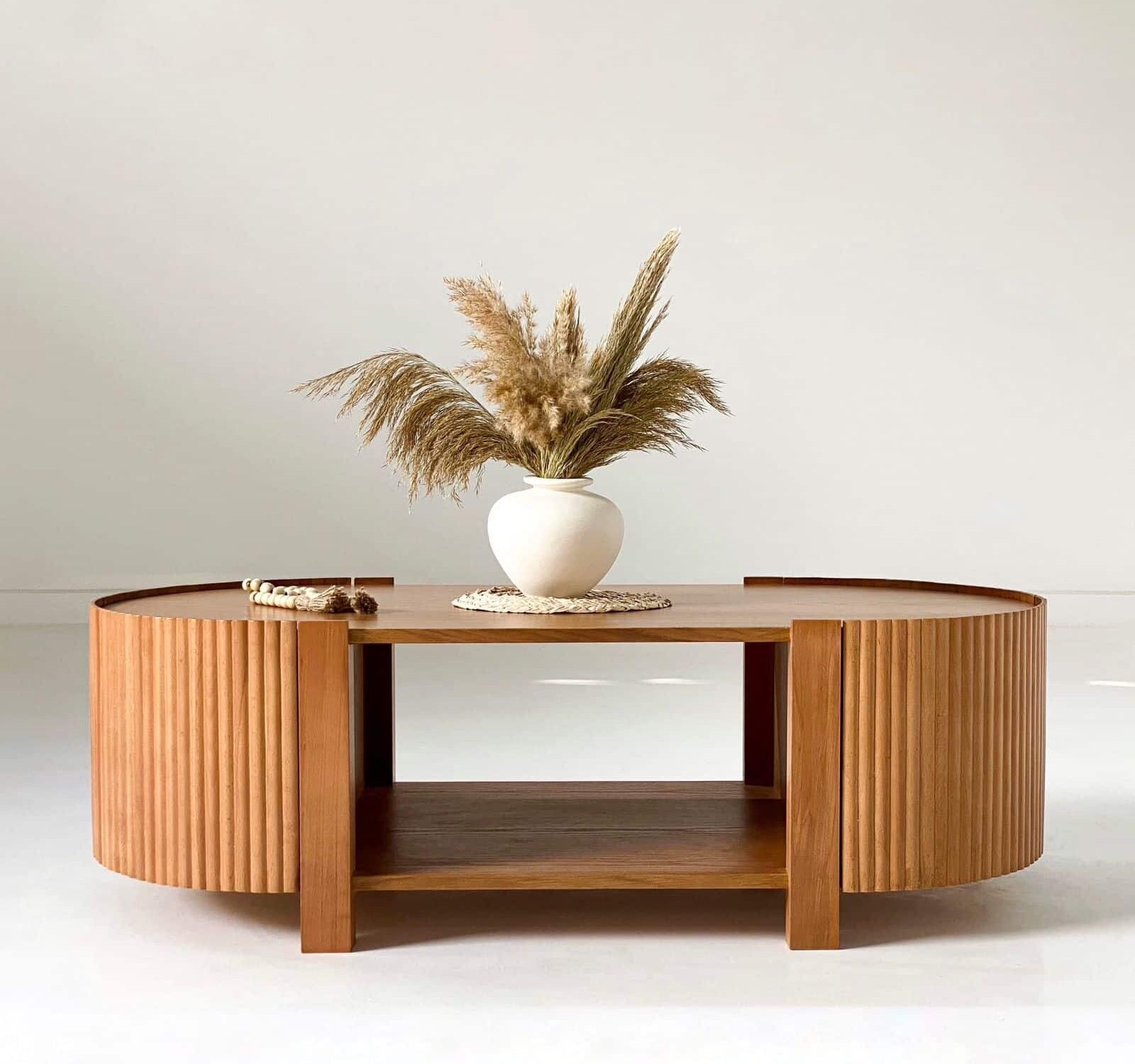 Fluted Door Coffee Table