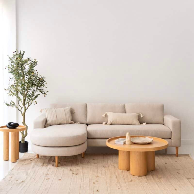 Rema Sectional Sofa – Premium Beechwood Frame with Plush Soft Sponge Cushions and Linen Fabric