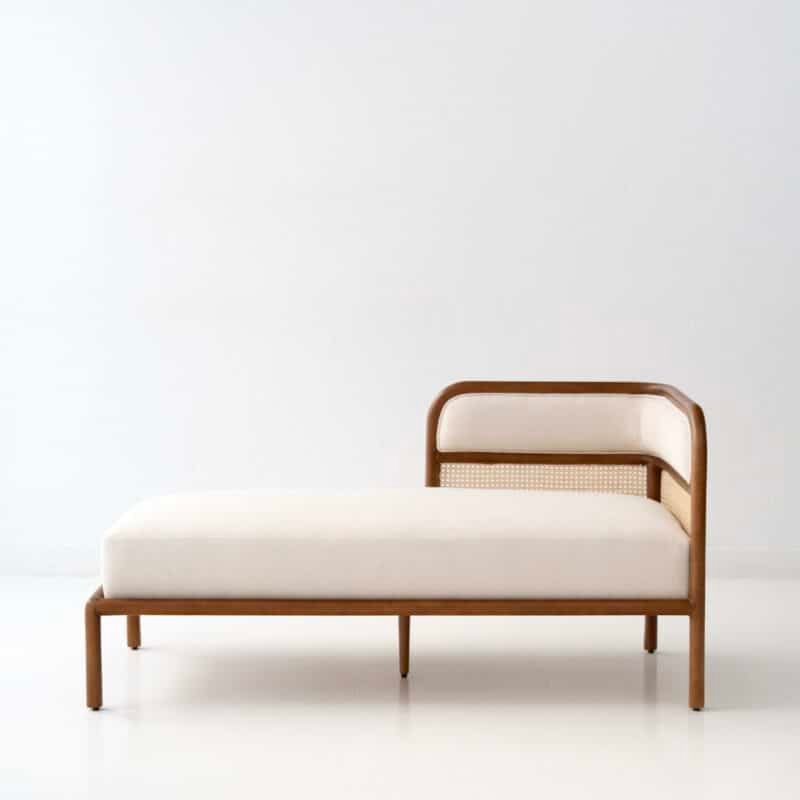 Marlie Divan Chaise with beechwood frame and high-quality upholstery